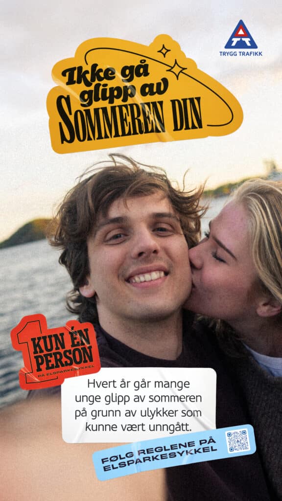 Kun en er lov på elsparkesykke-